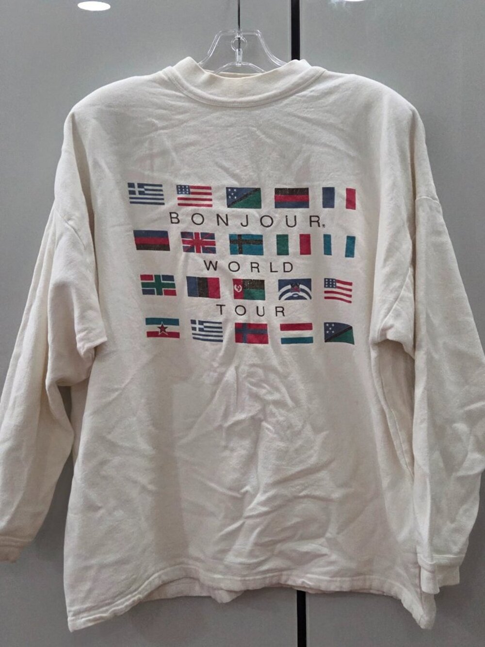Bonjour World Tour long sleeve--heavier than t-shirt material